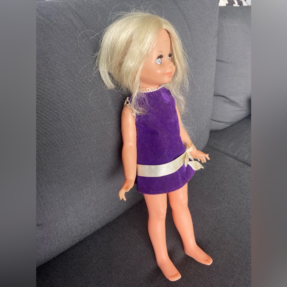 1970s VELVET doll with original dress